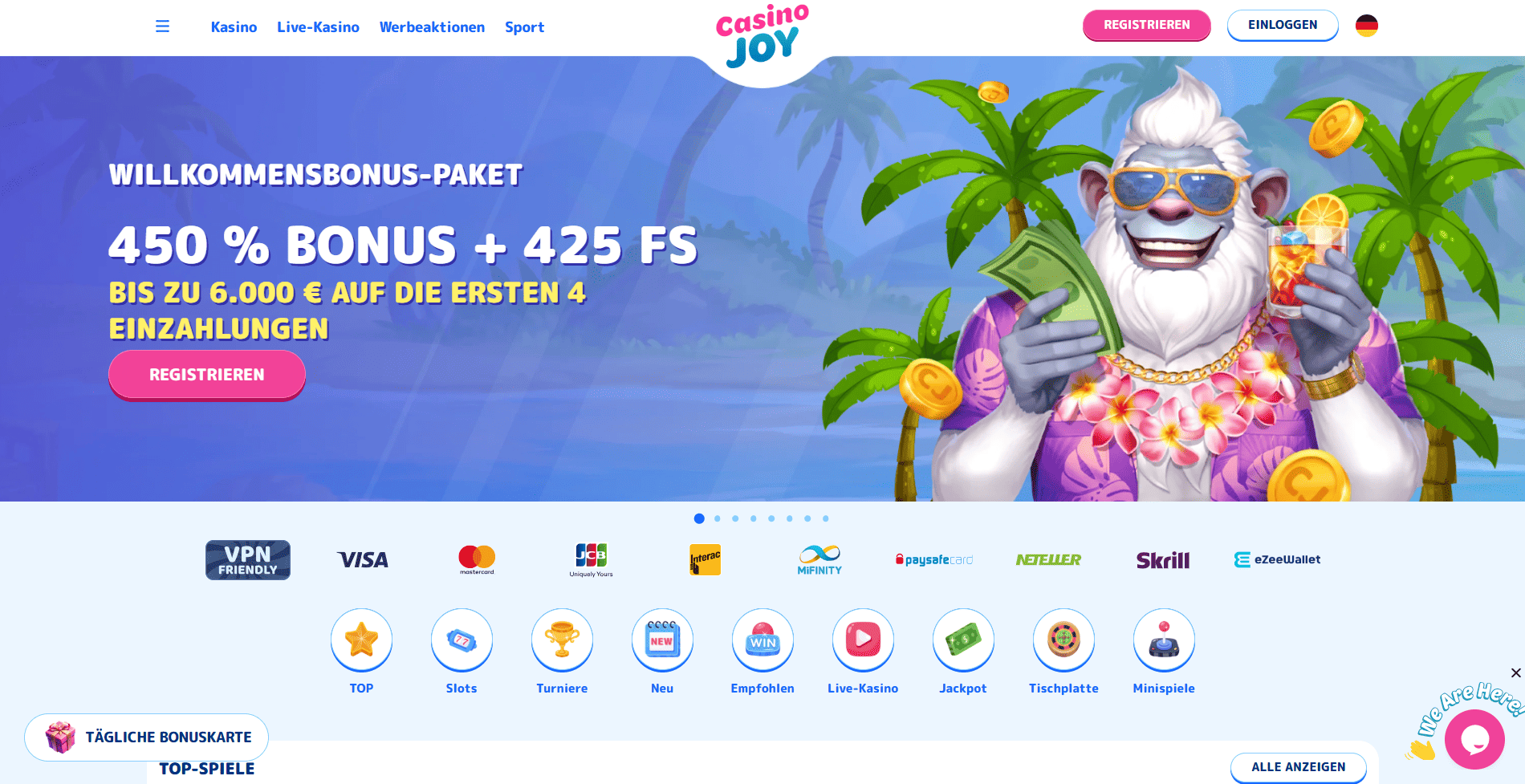 CasinoJoy Betting Site