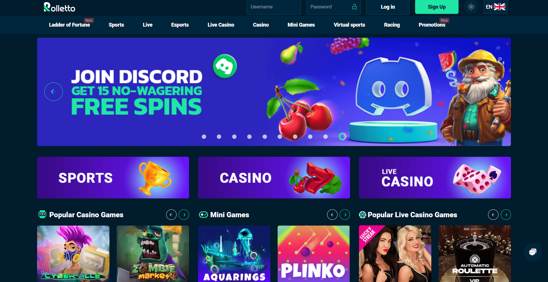 Rolletto Betting Site